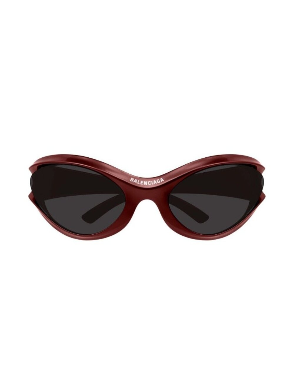 NEW BALENCIAGA SUNGLASSES BB0317S 002 UNISEX BURGUNDY/GRAY EYEWEAR - Picture 2 of 3
